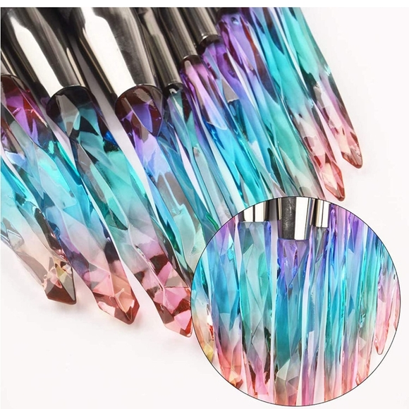 10 piece diamond/crystal make up brush set - Picture 3 of 5